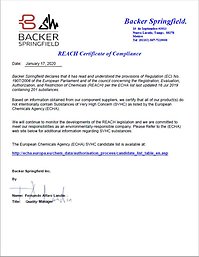 Certificate 9001, Backer BHV